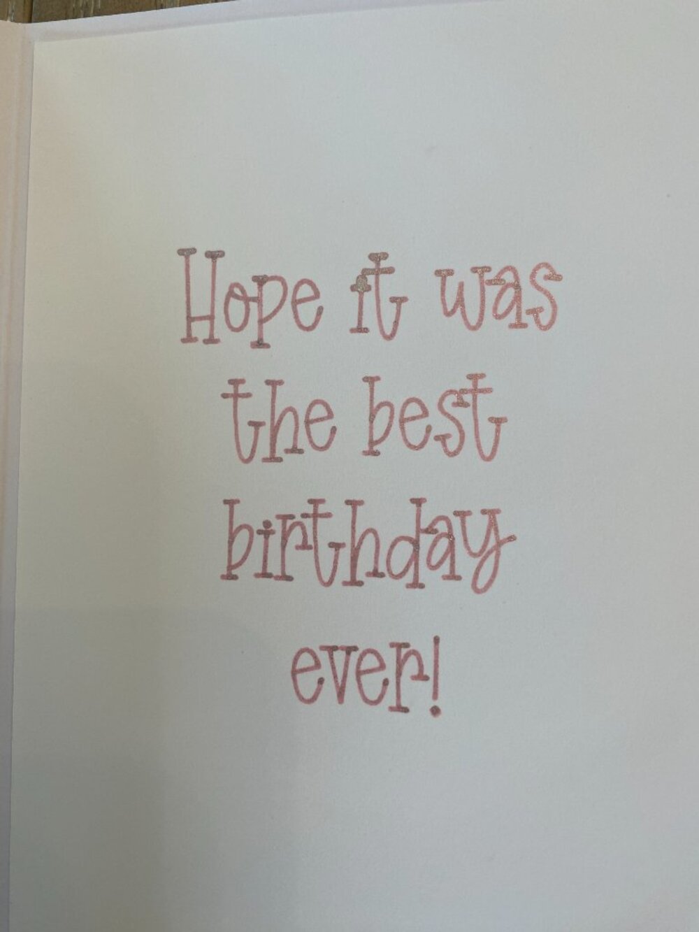 HANDMADE BY ROSEMARIE BELATED BIRTHDAY CARD. - Picture 2 of 2